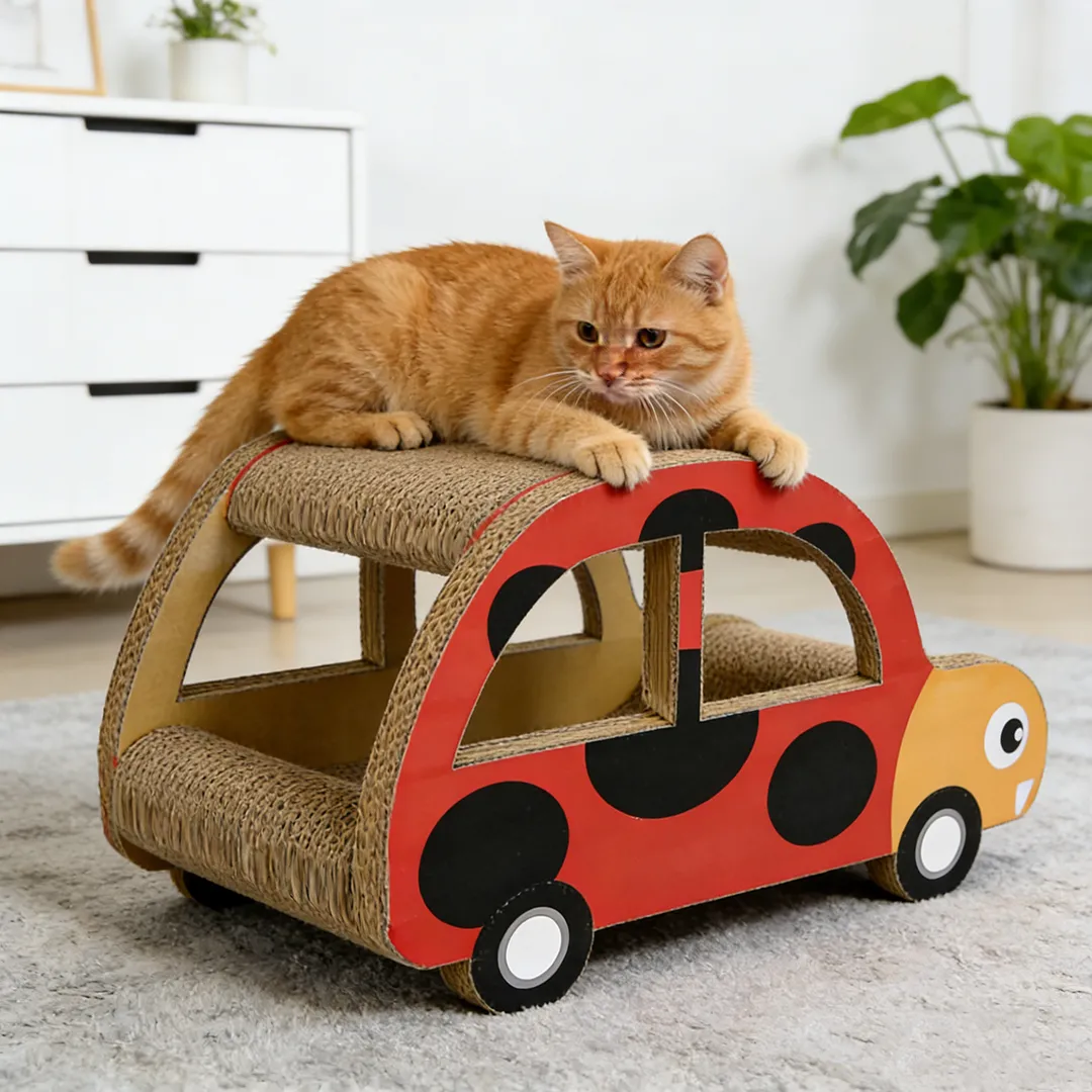 Wholesale Custom Ladybug Bus Cat Scratcher ZB-0067