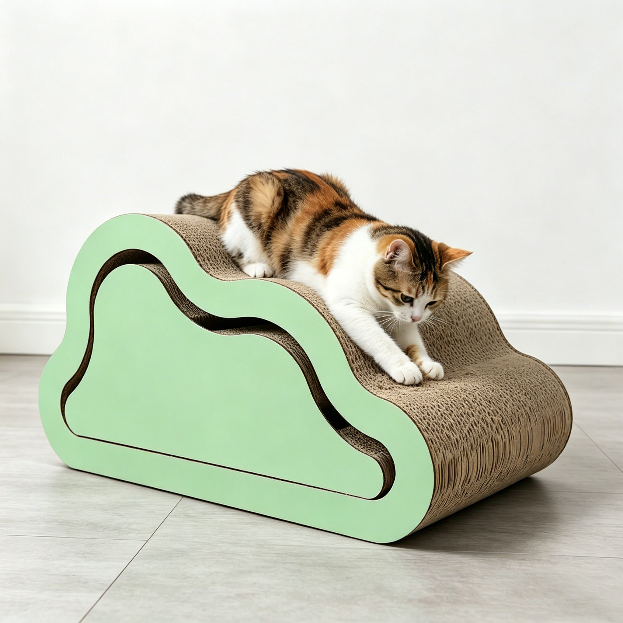 Custom High Quality 2-in-1 Cloud Track Cat Scratcher ZB-0117
