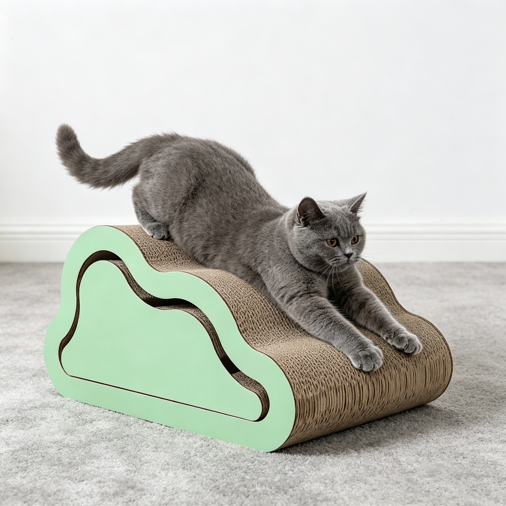 Custom High Quality 2-in-1 Cloud Track Cat Scratcher ZB-0117