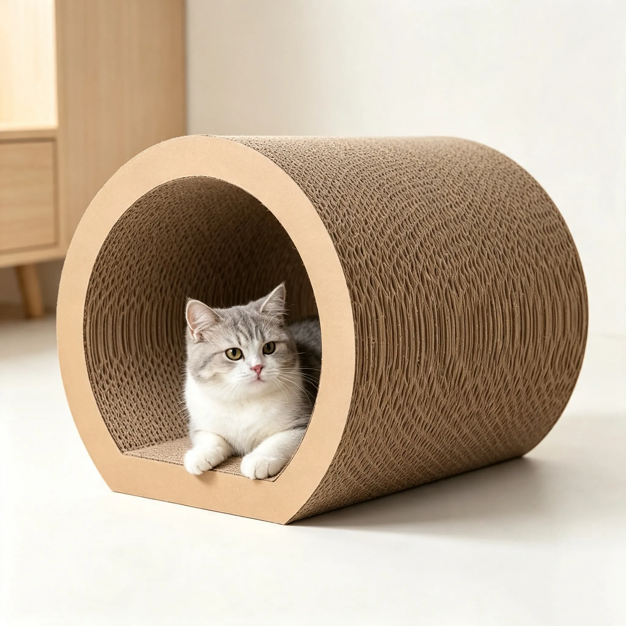 Hot Selling Custom 3-in-1 Modular Cat Scratcher & Cat Cave Set ZB-0127