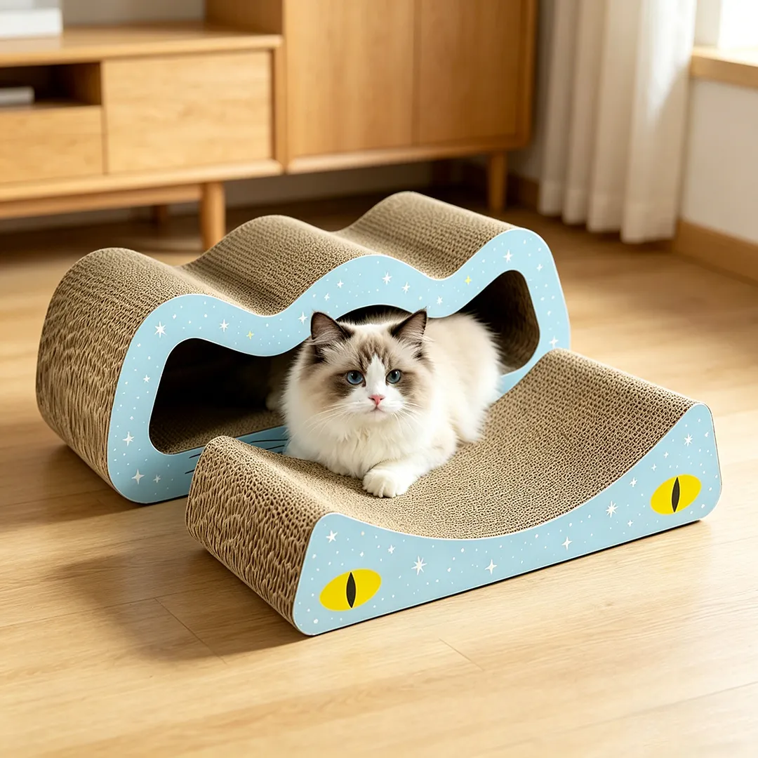 Hot Custom 2-in-1 Cat Face Cat Scratcher ZB-0120