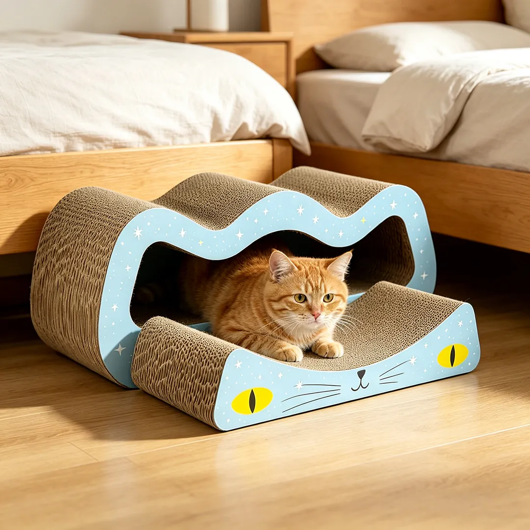 Hot Custom 2-in-1 Cat Face Cat Scratcher ZB-0120