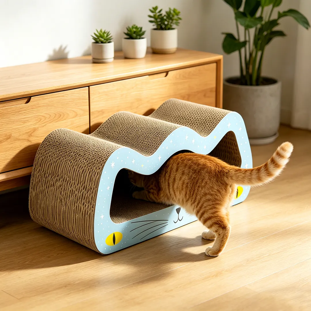 Hot Custom 2-in-1 Cat Face Cat Scratcher ZB-0120