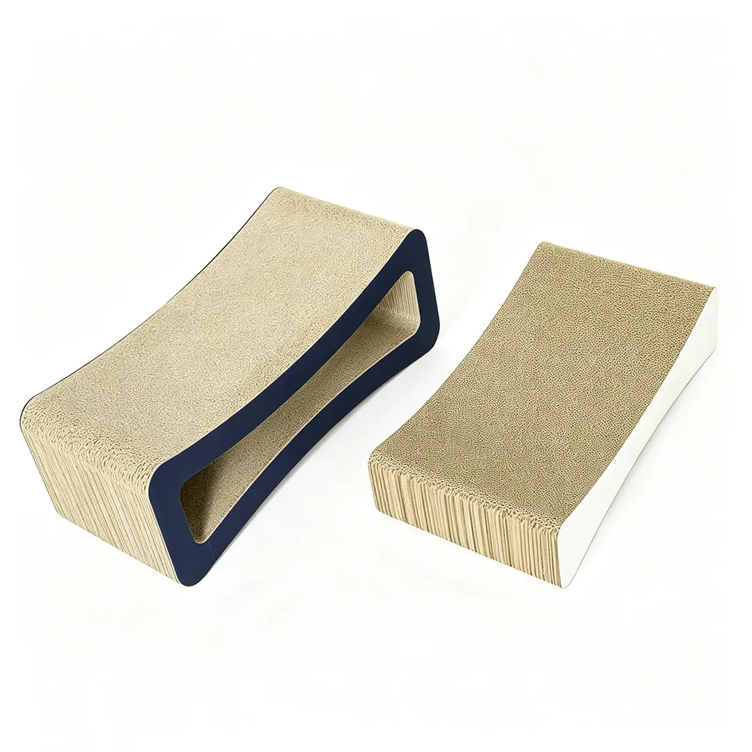 High-end Custom Mother-Kitten Color-Block Layered Cat Scratcher ZB-0146
