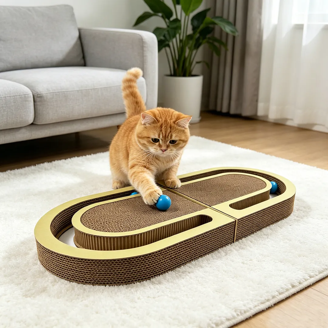 Hot Sale Custom Track Rolling Ball Cat Scratcher, Item No.ZB-0147