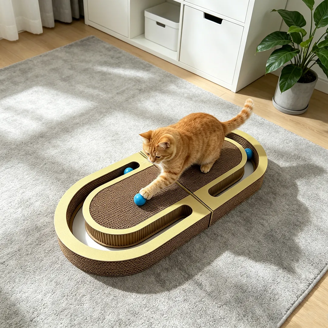 Hot Sale Custom Track Rolling Ball Cat Scratcher, Item No.ZB-0147