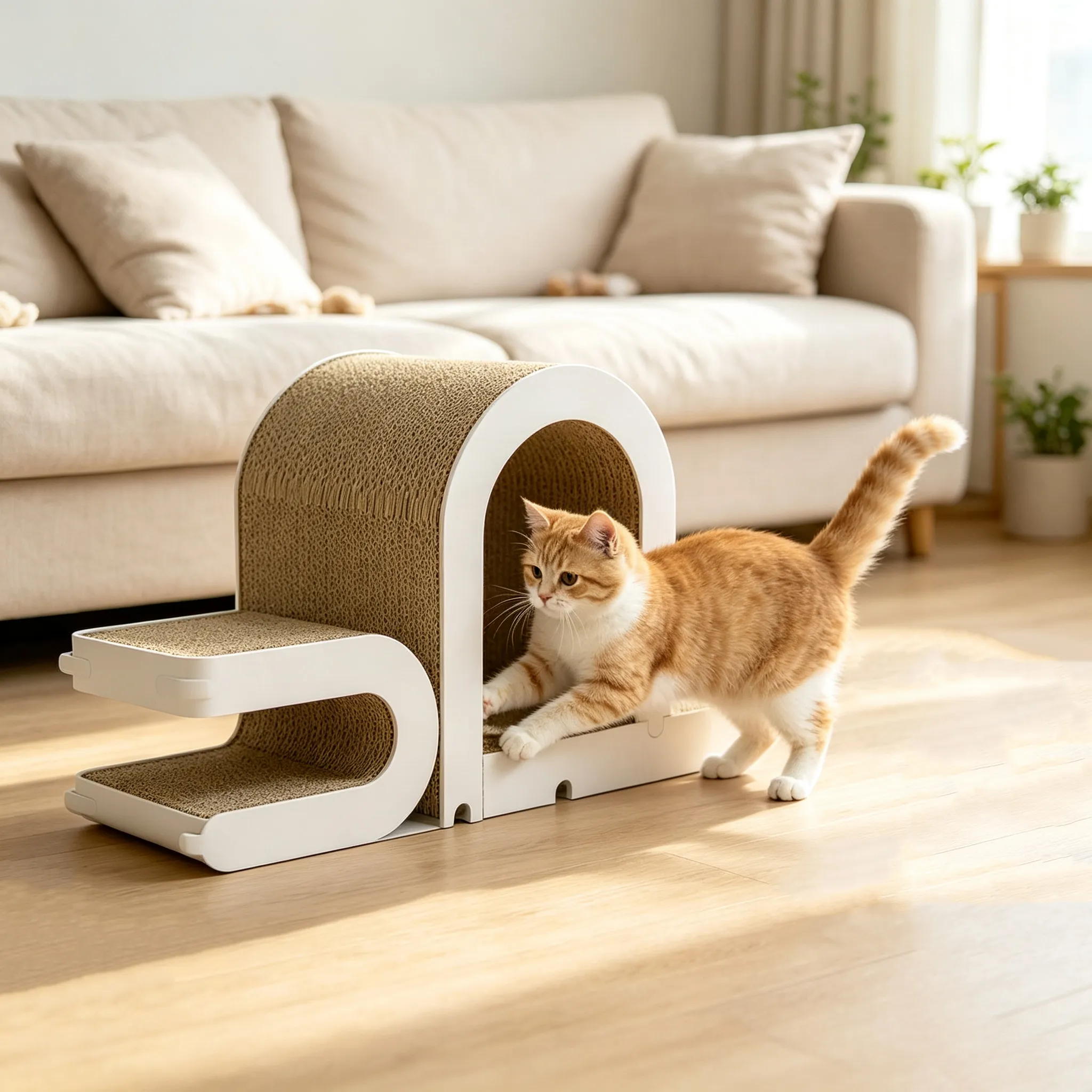 Wholesale Custom Modular Cat Scratcher Lounge Bed, Model ZB-0170