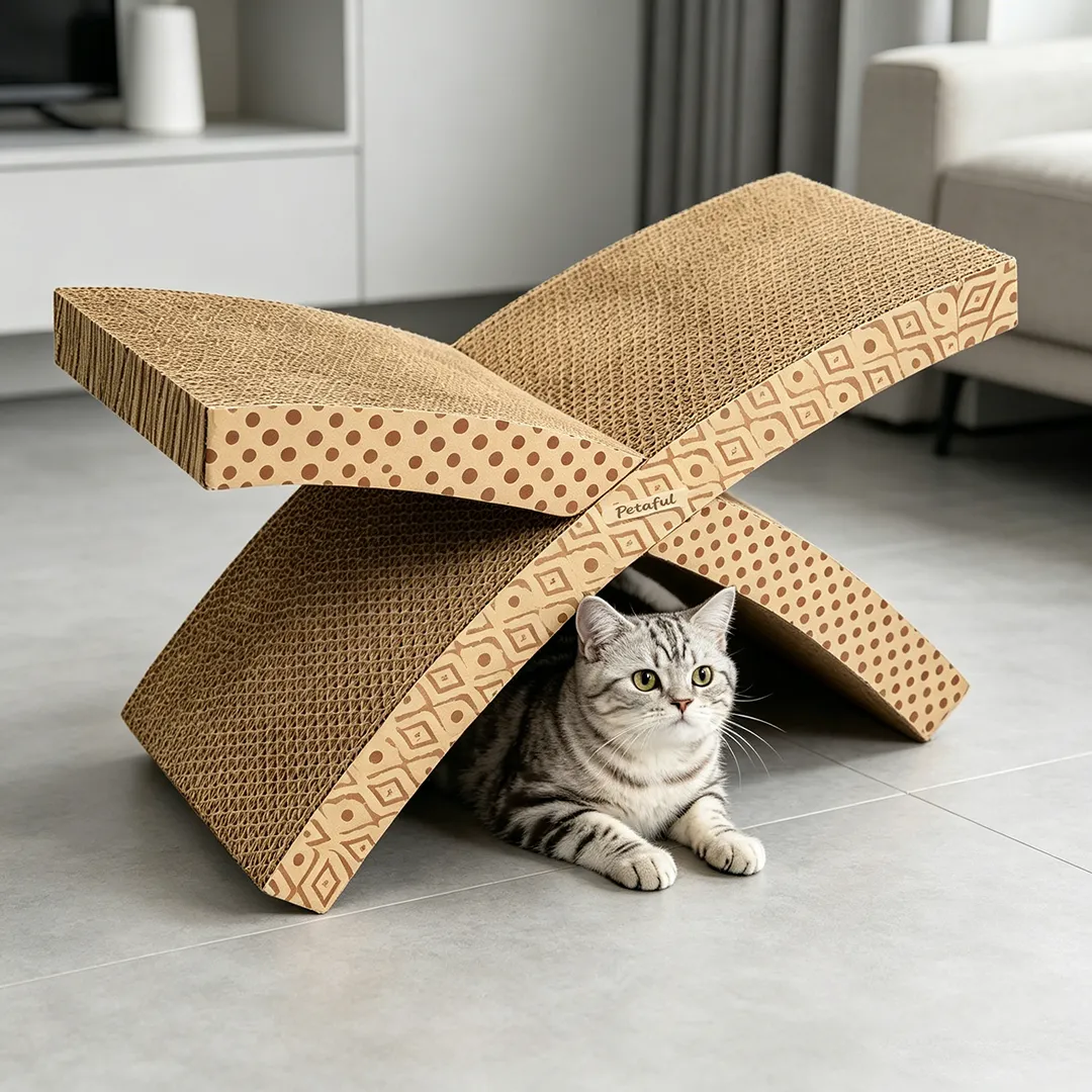 Wholesale Custom Cross Interlocking X-Shape Cat Scratcher ZB-0174