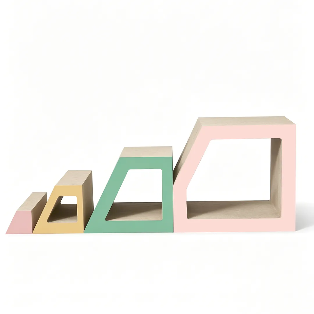 Custom High-Quality 4-in-1 Nestable Cat Scratcher House ZB-0184