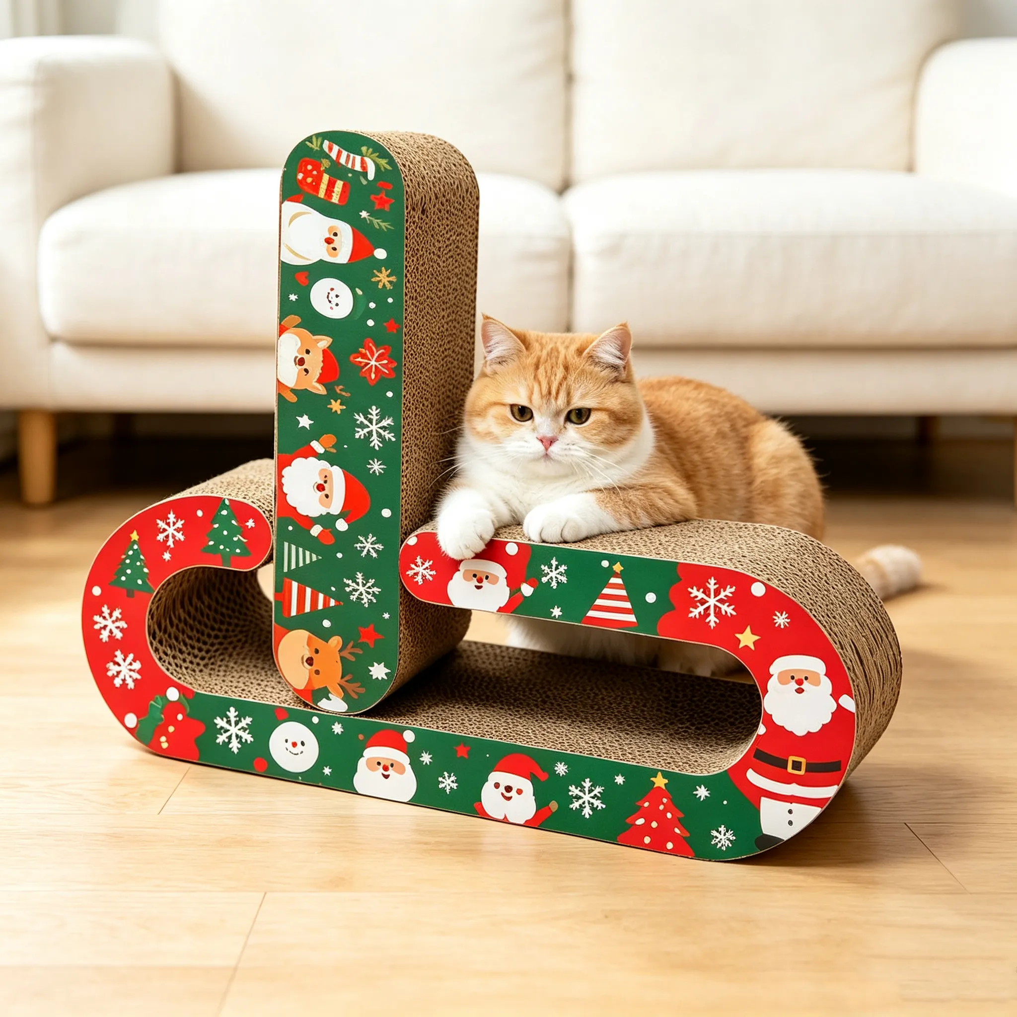 Christmas Custom 2-in-1 Combination Cat Scratcher ZB-0192