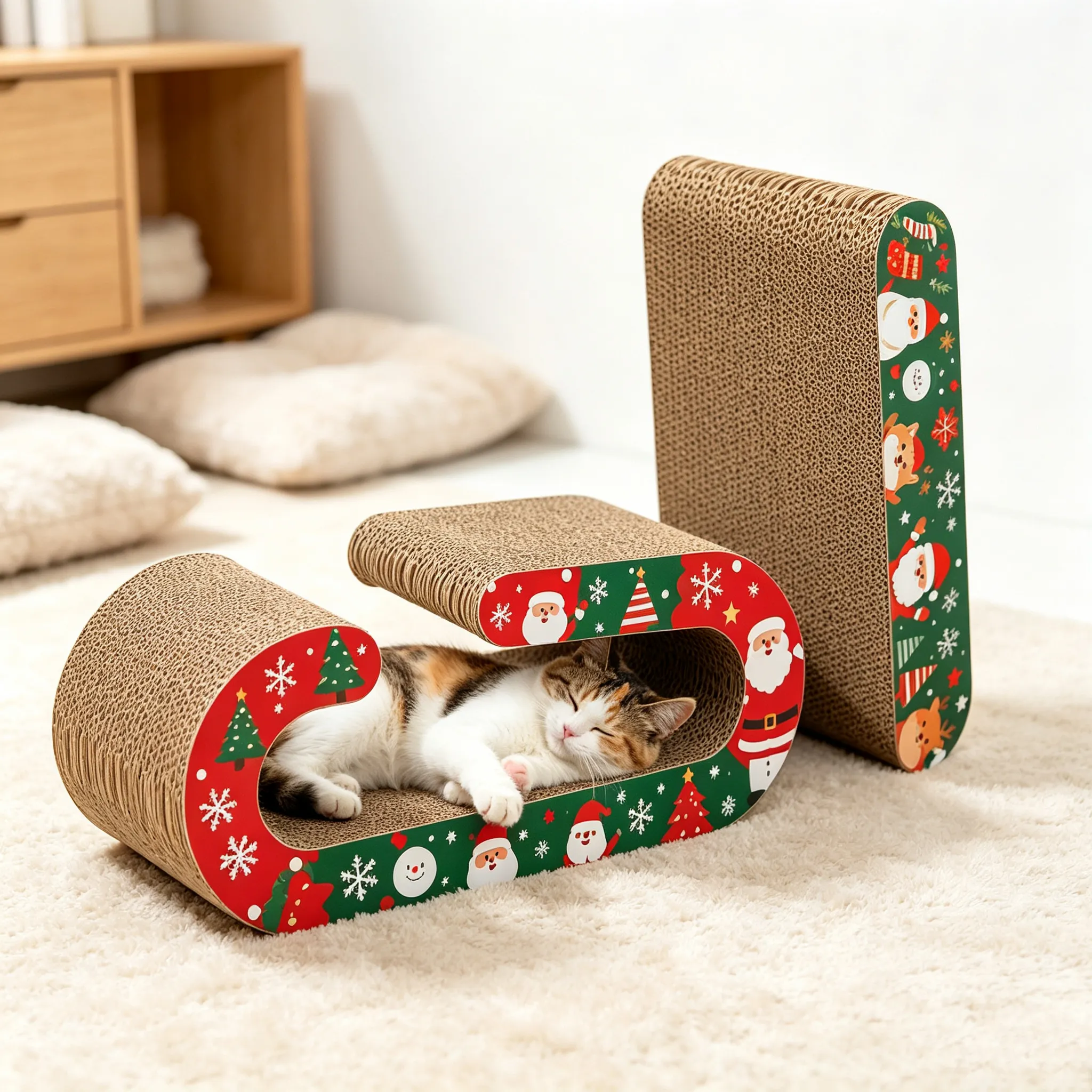 Christmas Custom 2-in-1 Combination Cat Scratcher ZB-0192