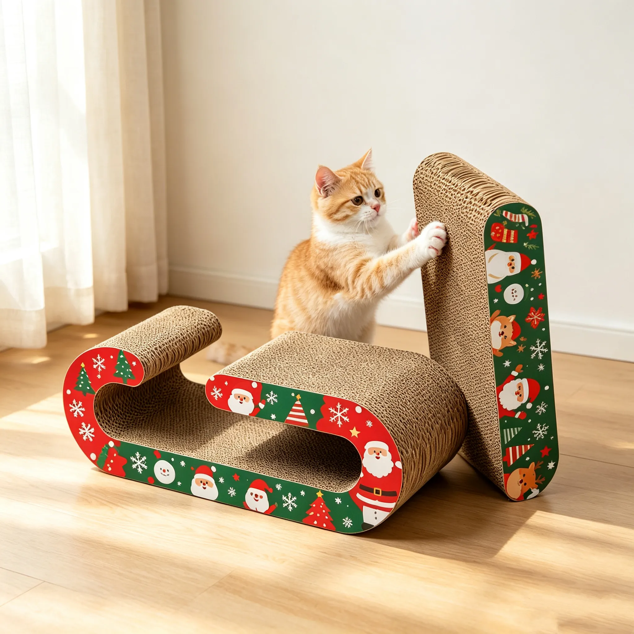 Christmas Custom 2-in-1 Combination Cat Scratcher ZB-0192