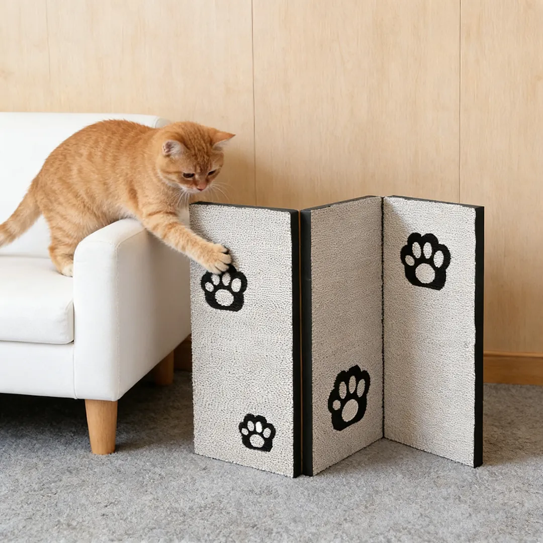 Hot Selling Customizable 3-Panel Foldable Cat Scratcher | ZB-0037