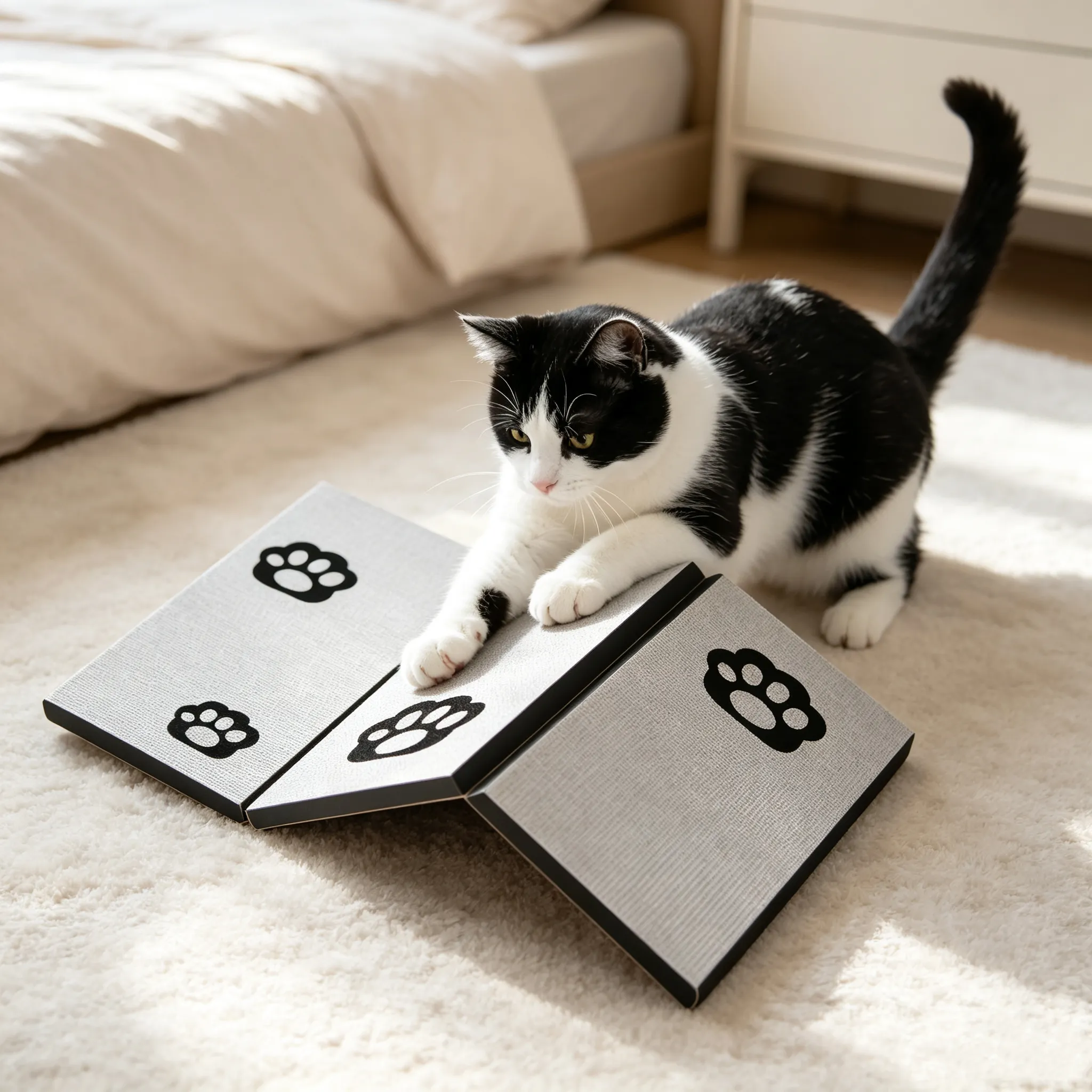 Hot Selling Customizable 3-Panel Foldable Cat Scratcher | ZB-0037