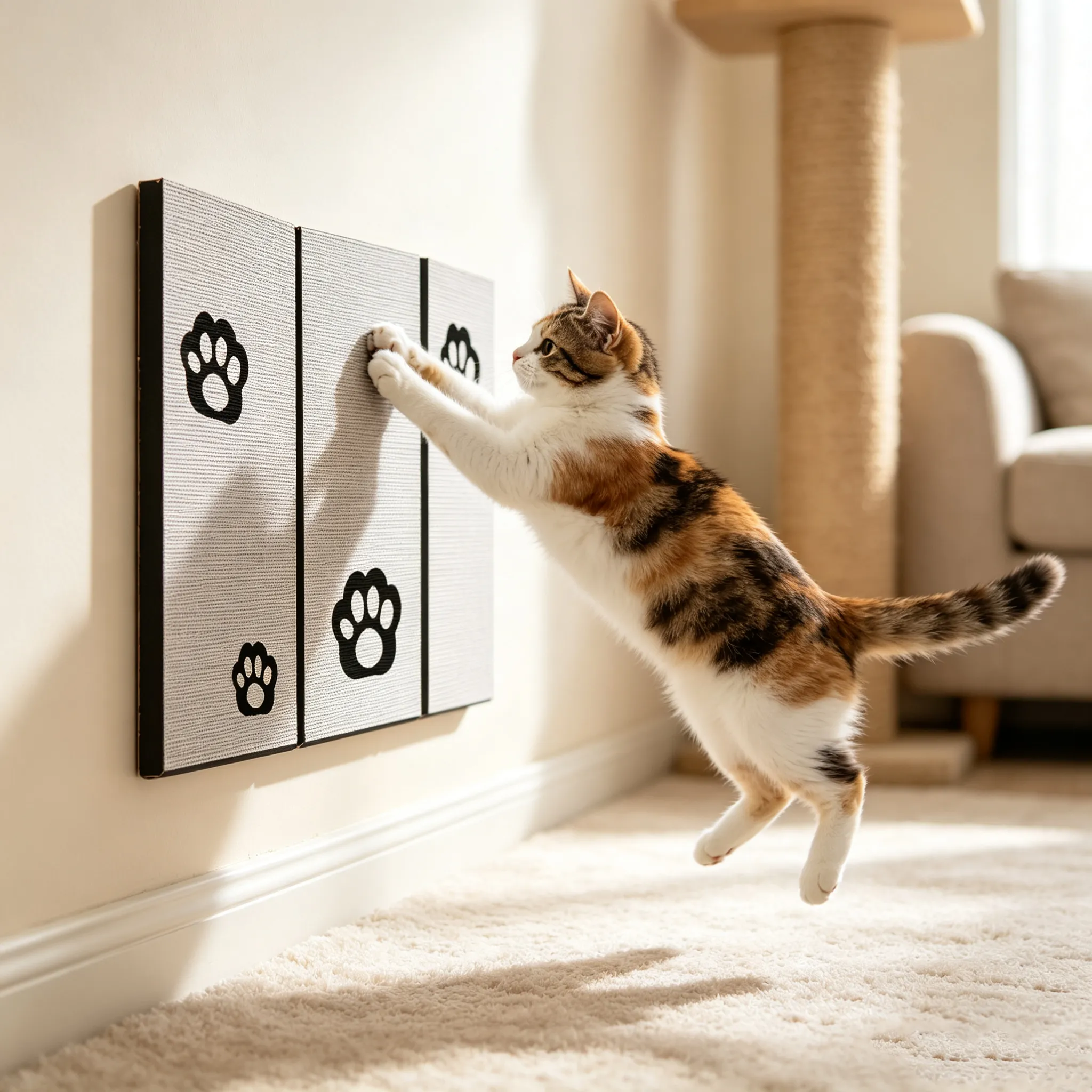 Hot Selling Customizable 3-Panel Foldable Cat Scratcher | ZB-0037