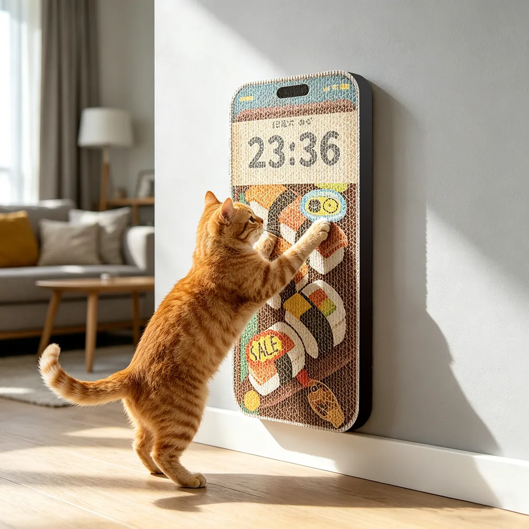 Hot Selling Custom Phone-shaped Cat Scratcher Wall Pad ZB-0121