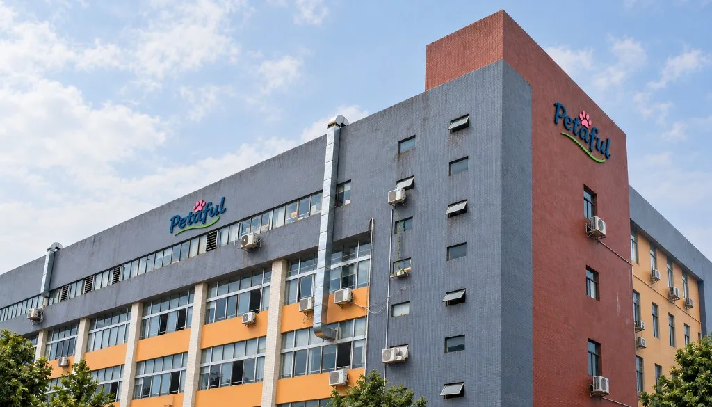 Exterior of the Petaful factory building in Shenzhen.